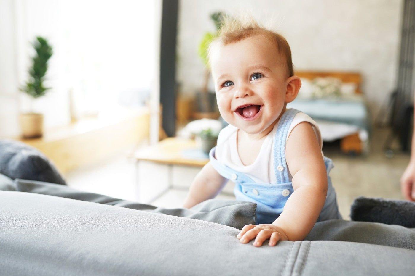Cute baby boy smiling